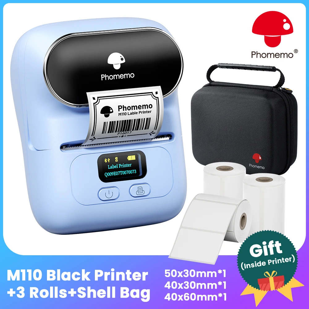 Commercial Shirt Printing Machine - M110 เครื่องพิมพ์ฉลาก เครื่องพิมพ์ขนาดเล็ก เครื่องทําฉลากความร้อนแบบพกพา Bluetooth Labeling