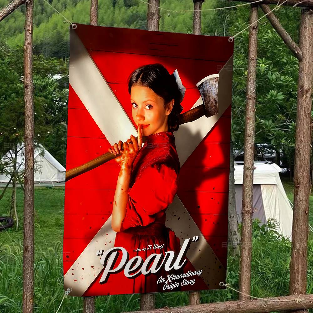 Commercial Printing Company - พี-เพิร์ลส์ ฮอร์รอร์ มูฟว์ ธงโฆษณาเชิงพาณิชย์พิมพ์คุณภาพสูง แบนเนอร์สำหรับงานปาร์ตี้