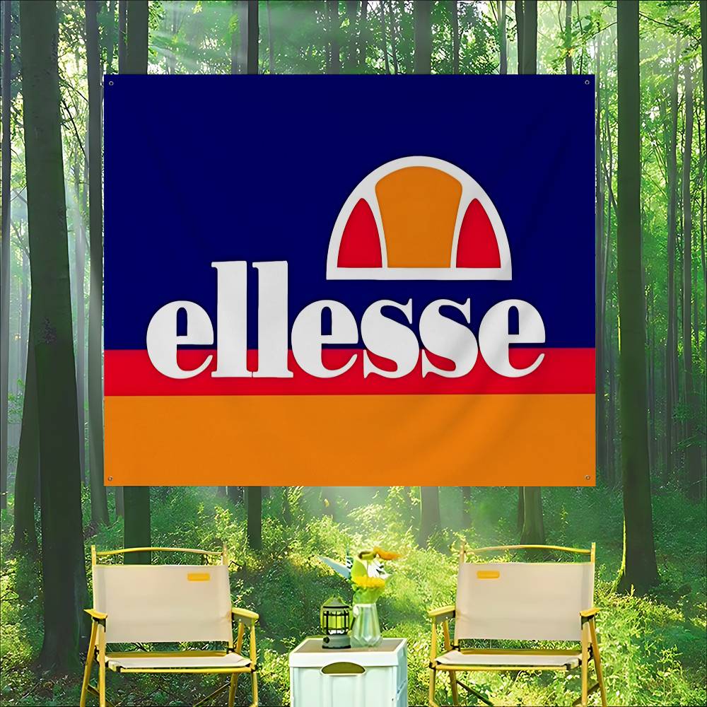 Commercial Printing Company - ธงโฆษณาเชิงพาณิชย์พิมพ์โลโก้ E-Ellesse แบบขั้นสูง สำหรับงานปาร์ตี้บริษัท