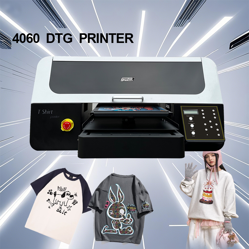 Commercial Shirt Printing Machine - เครื่องพิมพ์เสื้อยืดดิจิทัล รุ่น 4060 พร้อมหัวพิมพ์ XP600/I1600A1/I3200A1*2 สำหรับพิมพ์ลงบนผ้าโดยตรง
