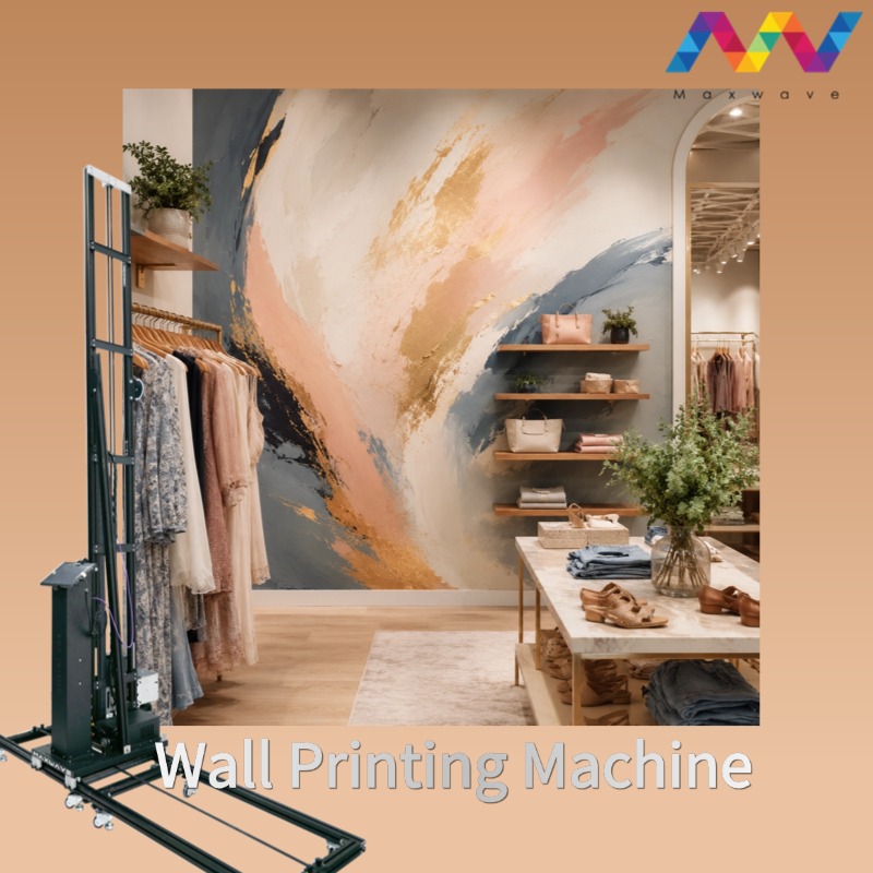 Commercial Wall Printing Machine - เครื่องพิมพ์ผนังแบบพกพา 5 หัวพิมพ์ 2880DPI เครื่องพิมพ์ UV