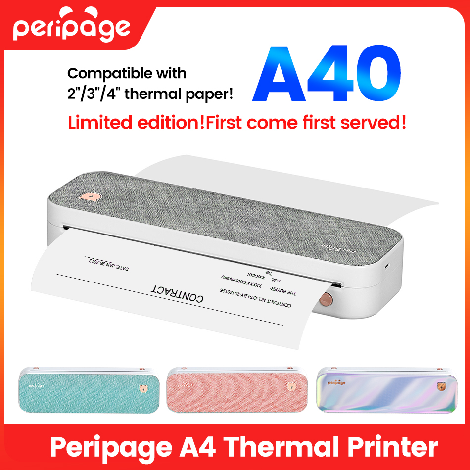 Peripage A4 แบบพกพาเครื่องพิมพ - Commercial Printing Paper บทวิจารณ์และราคา